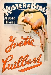 Yvette Guilbert (c.1869-1944) vid Koster and Bials Music Hall, New York