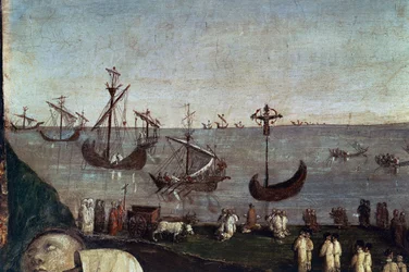 Båtar, detalj från Transport of Holy Face