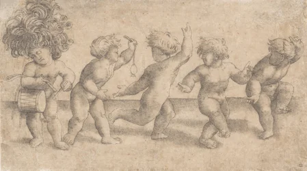 Fem dansande Putti,.n.d.