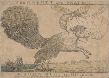 Bålgetingen och påfågeln, eller John Bull i nöd