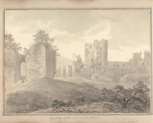 Utsikter i England, Skottland och Wales: Caerphilly Castle, Glamorganshire