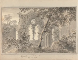 Utsikter i England, Skottland och Wales: Netley Abbey nära Southampton, 24 juli 1804