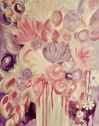 Mjukt rosa och lila blommor