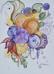 En färgsprakande blomsterfantasi