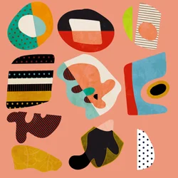 Minimalistiska former Bunte2