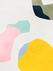 Pastellfärgade, minimalistiska former