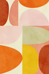 Varm pastellgeometri