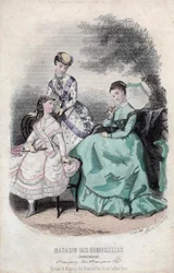 Fransk modetidning "Magasin des Demoiselles", Paris, 25 juni