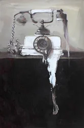 Den smältande roterande telefonen