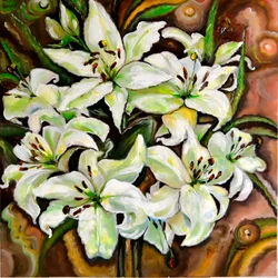 Eleganta vita liljor