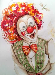 Den glada clownen med trollsländan