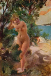 Efter badet, 1895