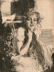 Porträtt av fröken Emma Rassmussen, 1904, 1906