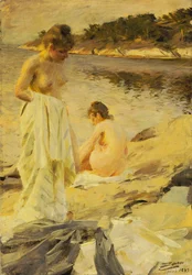 De badande, 1889