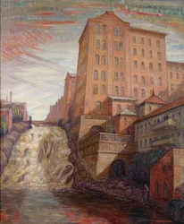 Foss Brewery (olja på duk)