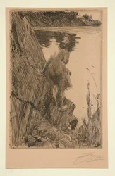 Badande (kväll) III