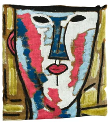 UPPRÖRDHET ÖVER MODIGLIANI - KVINNLIGT ANSIKTE