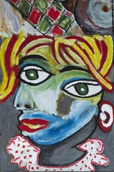 OUTRAGE TO PICASSO, 2012 (akryl på juteduk uppspänd på en träram)