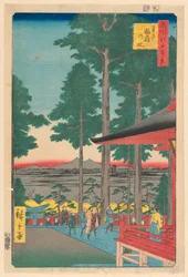 Inari Shrine at Oji (Oji Inari no yashiro) Från serien Hundra berömda vyer av Edo