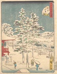 Kanda Temple Snow, 1861, 1861.