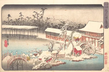 Tenmagu Shline på Kameido-medlemmen S:s w, va? 1833-43. , mygga. 1833-43.