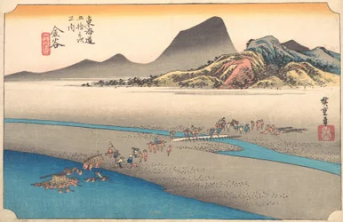 The Far Bank of the Oi River at Kanaya, 1834., 1834.