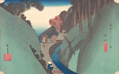 Slå och dra i Okabe, 1834. , 1834.