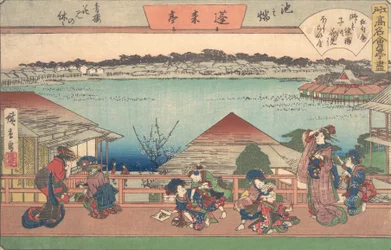 Kvinnor..., från serien The Fifty-three Stations of the Tokaido Road, tidigt 1900-tal