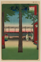 Gryning vid Kanda Myojin Shrine