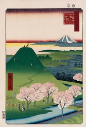 New Fuji, Meguro, från serien "One Hundred Views of Famous Places in Edo"