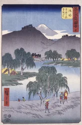 Station 36, Goyu; Kyoka Tokaido-serien (trätryck i färg)