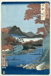 Tatsuta River, Yamato Province (woodblock print)