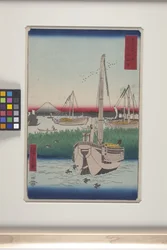 Tsukuda Offing In The Eastern Capital (T?to: Tsukuda Oki) (träblock i färg)