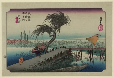 Yokkaichi (från de femtiotre stationerna på Tokaido Highway) - Hiroshige, Utagawa (1797-1858) - 1833-1834 - Färgträsnitt - Suntory Museum of Art