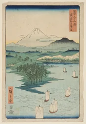 Yokohama på Noge i Musashi-provinsen (Musashi Noge Yokohama) (träblock i färg)