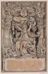 Titelsida och vinjett för en upplaga av "Faust", München 1884
