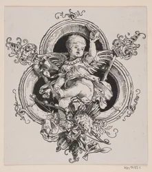 Titelsida och vinjett för en upplaga av "Faust", München 1884