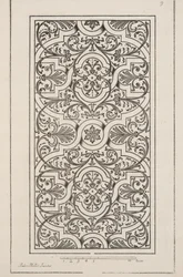 Design för Parterre, från Theatre des Plans et Jardinages, pub.1652 (gravyr)