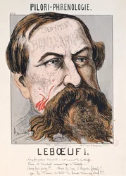 Pillory-phrenology: Leboeuf (gravyr)