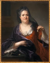Hertiginnan av Orleans eller Palatinen Elisabeth-Charlotte eller Elisabeth Charlotte de Baviere (1657-1722) Målning tillskriven Andre Bouys (1656-1740), olja på duk, cirka 1700. Museum of Fine Arts i Niort.
