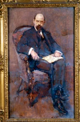 Porträtt av Emile Vandervelde (1866-1938) belgisk politiker, socialistisk ställföreträdare Skiss av Andre Cluysenaar (1872-1939) 1915 sön. 0,88x0,53 m Paris Museum of Orsay