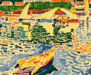 Båtar i Collioures hamn, ca 1905 (olja på duk)