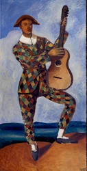 Harlekin med gitarr