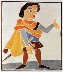 Litteratur. Panurge. Illustration av Andre Derain i: Pantagruel, av Francois Rabelais (1532), Frankrike