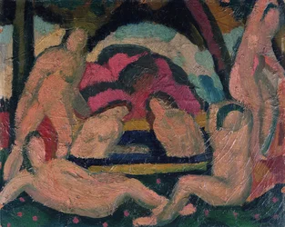 Nude Bathers (olja på duk)