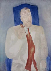 Porträtt av Paul Poiret (1879-1944) fransk kläddesigner