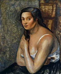 Sittande kvinna, ca 1920 (olja på duk)