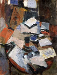 Stilleben på ett bord, ca 1903 (olja på duk)