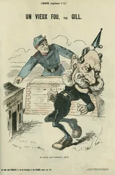 En gammal dåre, karikatyr av Vilhelm I av Tyskland (1797-1888). Tillägg i "" L