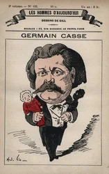 Tecknad film av Germain Casse (1837-1900) fransk politiker, från 
